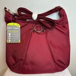 Travelon Burgundy Anti-Theft Women's Bag, NWT